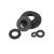FACEMINI CJ-224塑胶垫片塑料黑色尼龙平垫圈紧固件 1000个装 黑色6*12*1.2