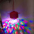 春节中秋灯笼伴侣专用led红灯泡带线室外光源发光大红色配件亮灯 旋转彩光LED灯2米线单只
