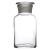 企桥 广口瓶加厚试剂瓶 玻璃广口瓶药棉酒精分装玻璃化学瓶 大口瓶 白色125ml