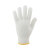 劳保佳 700g 线手套 优质加密纱线含棉作业手套 白色黄边 12双