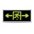 百士安 消防通道安全出口自发光疏散应急指示灯悬挂夜荧光标志牌无需电源 双面双向