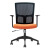 穆运办公家具海绵网布办公椅透汗带扶手工字椅高度承重滚轮电脑椅（送货上门） 橙色转椅