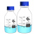 蜀牛蓝盖试剂瓶50 100 250 500 1000 ml螺口流动相丝口瓶化学实验室玻璃样品瓶带刻度 无标透明丝口瓶1000ML