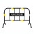 不锈钢铁马护栏临时施工围栏市政护栏可移动道路施工安全隔离栏20 黑黄带板铁马1*1.5米镀锌管32/1