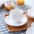 陶瓷欧式咖啡杯套装英式花茶杯咖啡厅白色简约家用杯碟杯子新 4cm咖啡碟单碟 0ml