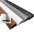 三角线槽明装PVC弧形半角墙角专用地板线槽网线槽电线收角 灰色 3米/组(3个1米) H45可布5类网线8-10条