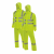 安大叔D763/C890 高警示雨衣雨裤 分体式反光工作服带帽 3M反光材料 透气PU面料 荧光黄（加LOGO） XL