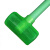 沸耐笙 FNS-30894 橡胶锤工具锤 绿色透明塑柄八角皮锤750克0.35kg 1把