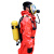 轻型防化服连体消防耐酸碱生化重型半全封闭一二级防核辐射防护服 二级轻型防化服（橙红）手提箱