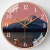森匠个性艺术大气装饰时钟挂钟现代简约轻奢个性创意钟表家用客厅 唯美富士山风景 8英寸