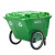 手推保洁400升大号大带轮户外垃圾桶清洁车垃圾车环卫容量车清运 400升白色(无盖)