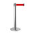 一米线栏杆 伸缩栏杆座机场礼宾杆1米线隔离带学校排队立杆不锈钢 亚光黑立柱配5米伸缩带