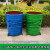 铁垃圾桶户外大号环保收集桶市政小区环卫挂车专用圆铁通金属热销 标准1.6厚绿色带盖款