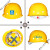【精品好货】德国进口品质 定制适用中国帽 中建  工地人员白色钢八局一局 PE黄色圆形安全帽 默认中国建筑