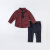 戴维贝拉（DAVE＆BELLA）【奥莱特卖】婴儿长袖套装儿童衣服小童春秋装上衣裤子两件套 红蓝格 66CM(建议身高59-66CM)