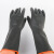 福安特劳（F） 耐酸碱乳胶手套 45CM  工业乳胶耐油防水防滑黑色作业用 黑色直筒 