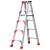 梯子折叠伸缩铝合金人字梯工程梯多功能伸缩楼梯梯子 彩色加强加固款-2.5米加厚
