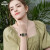 宾爵BEGEEL-时尚系列简约风方形欧美简约时尚女士石英小方表B1670L 玫瑰金壳墨绿面黑带
