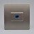 光纤面板一二三位光纤耦合器SC型单口光钎网络插座口家用86型插座 一位光纤面板(灰色)