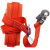 赛瑞佳全身电工安全带国标爬电杆电力双保险带户外专用安全腰带 红色电工单板钩腰带