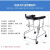 家用站立架老人儿童助行器学步车辅助行走训练器材康复起立站立床 黑色孩子普通款 孩子四轮款