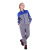 斯卡地尔（Scotoria）夏季工作服套装 分体式长袖工装舒适高棉 CVC1401蓝灰色 1套M码