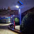 TOWOHO  TYNY3550 庭院户外灯铝型材景观灯柱 花园小区路灯 铝材不生锈太阳能路灯 50W 3.5米高 深灰色灯杆 白光+侧面蓝光