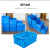 封浮 周转箱塑料零件物料盒收纳盒配件箱塑料盒胶框五金工具盒长方形大号 不带盖640*425*310mm蓝色575-300