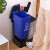 京顿 塑料垃圾桶脚踏分类双桶垃圾桶大号干湿分离带盖垃圾桶 20L咖黑