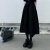 OIUO新款夏季学院风短袖连衣裙子女学生韩版宽松显瘦POLO领中长裙 黑色 2XL 建议【130-145斤】