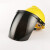 埠帝定制电焊面罩配安全帽式焊工防护面具防烤脸护脸全脸焊头戴式焊帽 深色面罩黄色安全帽