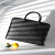 沙驰（SATCHI）公文包男士休闲PVC手提包商务通勤包男款斜挎包电脑包 黑色 1英寸
