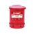 实验室防火垃圾桶 存放易燃可燃类化学品废弃物 防范废物发生火灾 10加仑/37.8升/红色