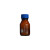 沪教（HUJIAO）棕色丝口瓶 茶色玻璃密封蓝色塑料螺旋盖子带刻度 实验耗材仪器 250mL
