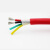 定制高温线硅胶电缆线超软防冻2/3/4芯0.5 0.75 1平方 耐寒耐热耐 2X4 1米 红