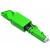 沃数 光纤衰减器 E2000（APC）5dB 单芯 工程电信级光衰耗器法兰式转接耦合对接头 绿色塑料款 1个