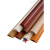 PVC明装线槽木纹色铝合金线槽弧形地线槽耐踩网络地板走线压线槽 红木纹色(自带背胶) PVC款 2米长度(每根) x 7号(放13根网线)
