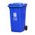 环卫户外分类商用垃圾桶塑料加厚垃圾箱大号小区物业带轮盖240L升 黄色 100升进口料轮+盖