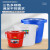 定制定制加厚水桶塑料储水用带盖特大号大白桶户外圆形清洁垃圾桶 120升桶带盖装水250斤 默认