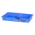 塑料方盘长方形加厚盘养殖虫物料零件盒五金工具车间配货塑料盒 7号方盘蓝色410*410*80