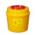 塑料黄色利器盒锐气盒针头回收桶圾桶医院圆形大号小号桌面 6L