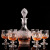如赞（Ruzan）【轻奢高端】红酒杯水晶玻璃红酒瓶酒樽创意个性威士忌洋酒套装 金色钻石白兰地酒具套装