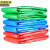 京洲实邦 90*100cm白色50只 彩色加厚商用绿蓝红黑色分类平口垃圾袋JZSB-1033