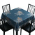 半笙 中式桌布正方形八仙桌茶几台布感方桌餐桌布布艺麻将桌布盖布 诗珊浅蓝色 60*60cm(含花边/吊穗尺寸在内)