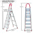 加厚铝合金梯子折叠梯室内装修楼梯扶梯合梯伸缩爬梯康鹏梯子 加厚铝合金梯子_6步