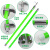 高压令克棒拉闸杆10kV伸缩绝缘杆电工防雨操作杆绿色变压器送电杆 10kV 3节3米 (防雨型) 送包