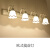 欧式镜前灯化妆间卫生间浴室防水防雾美式led可免打孔镜前灯 白色4头+LED灯泡5瓦白光