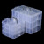 稳斯坦 W5338 (1个)可拆式三层元件盒 五金零件工具盒收纳整理箱 大号(24.5*16.5*18)