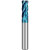 moenst65度钨钢圆鼻铣刀合金牛鼻立铣刀数控刀具蓝纳米涂层淬火用 D4R0.5*4*50L*4T标准长