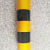 交通反光膜立柱电线杆反光贴黄黑警示斑马胶带公路护栏端头反光膜 黑色 宽5公分